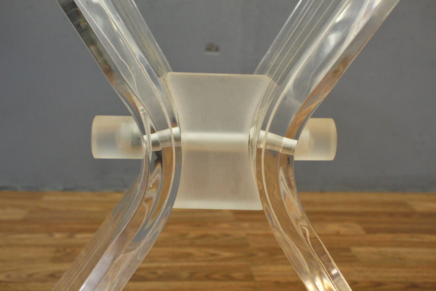 Butterfly Lucite & Glass End Table