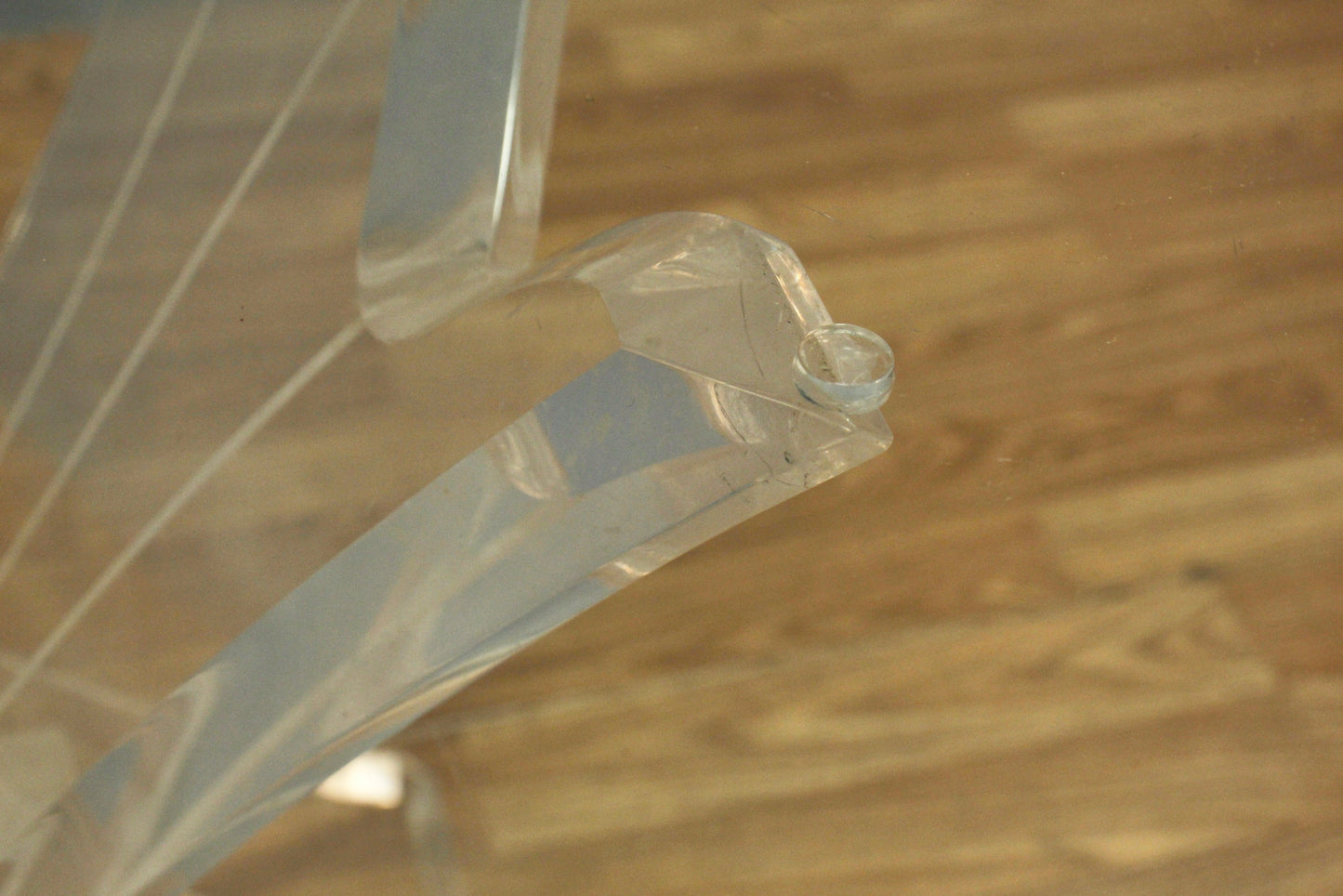 Butterfly Lucite & Glass End Table