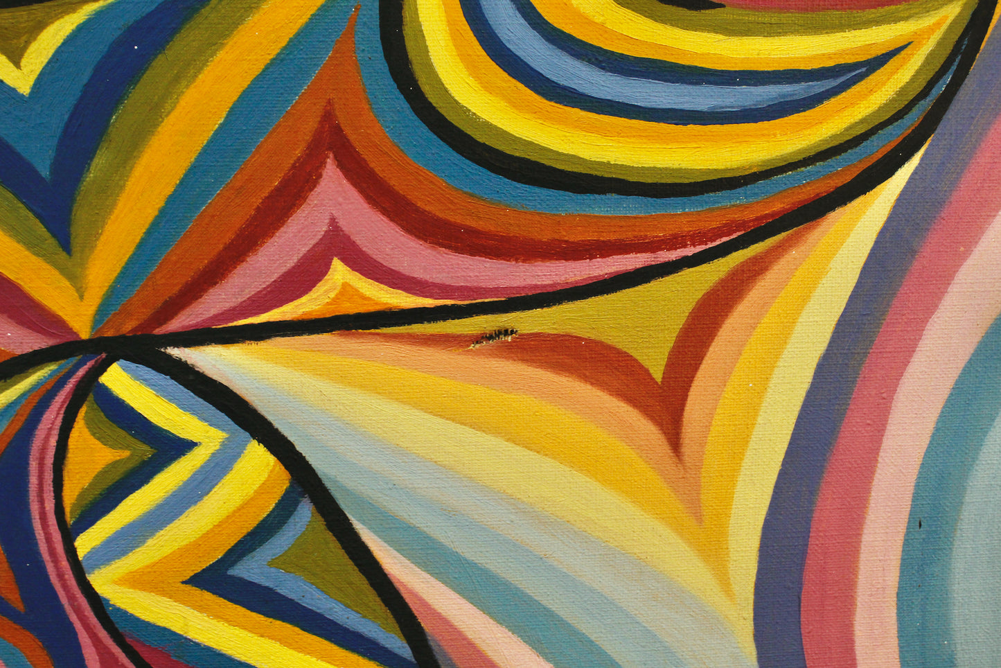 1970s "Psychedelic Portrait" Painting