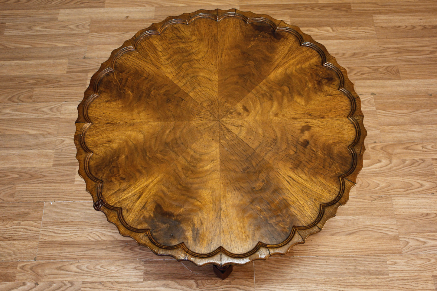 Imperial Waved Burl End Table
