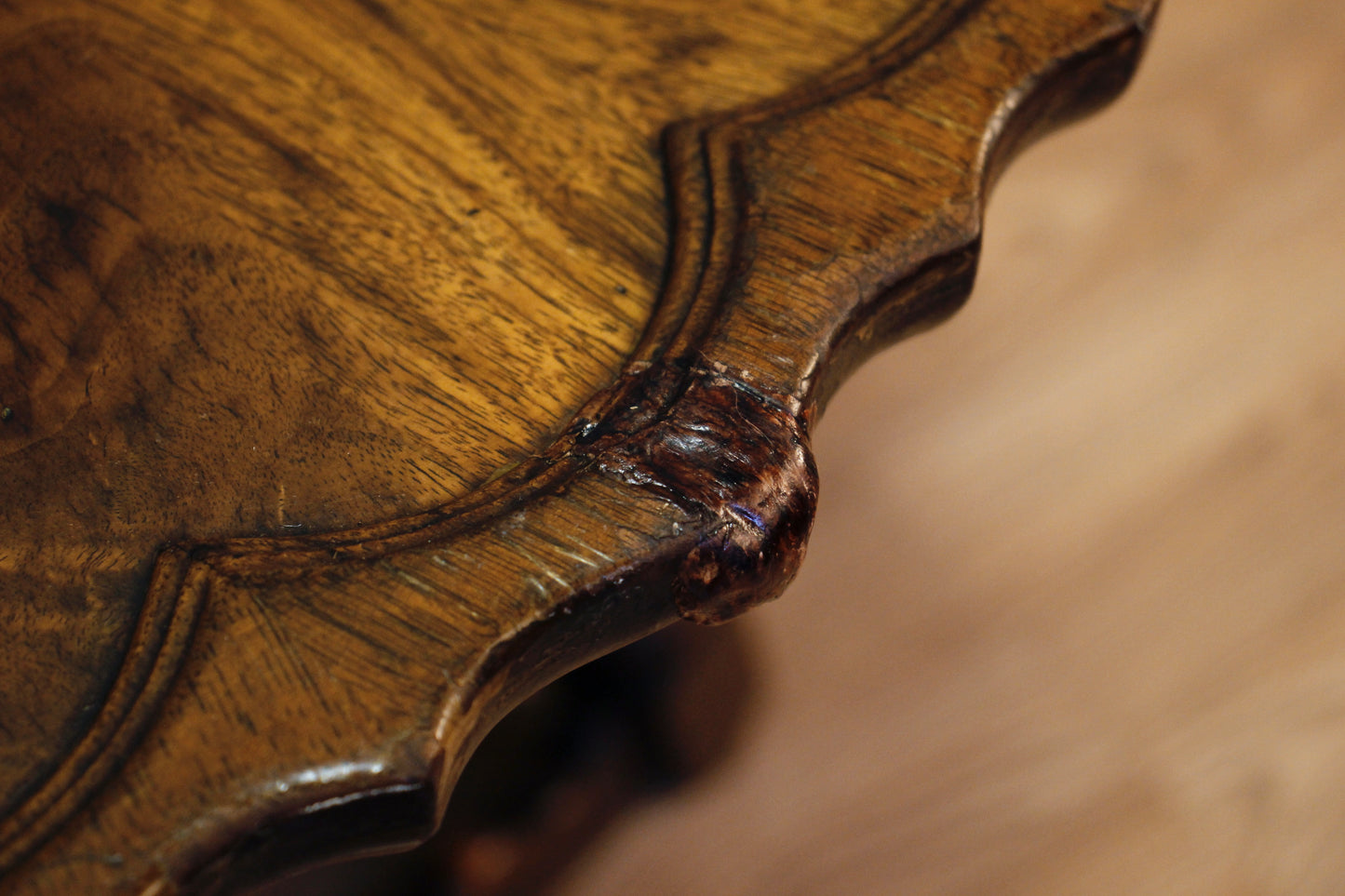 Imperial Waved Burl End Table