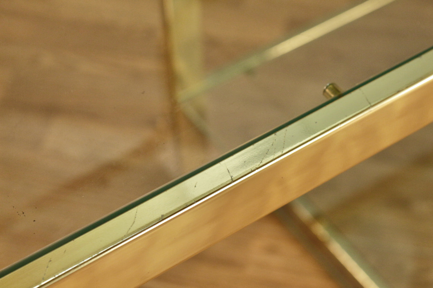 Baughman-Style Brass & Glass Convertible Etagere - ONLINE ONLY