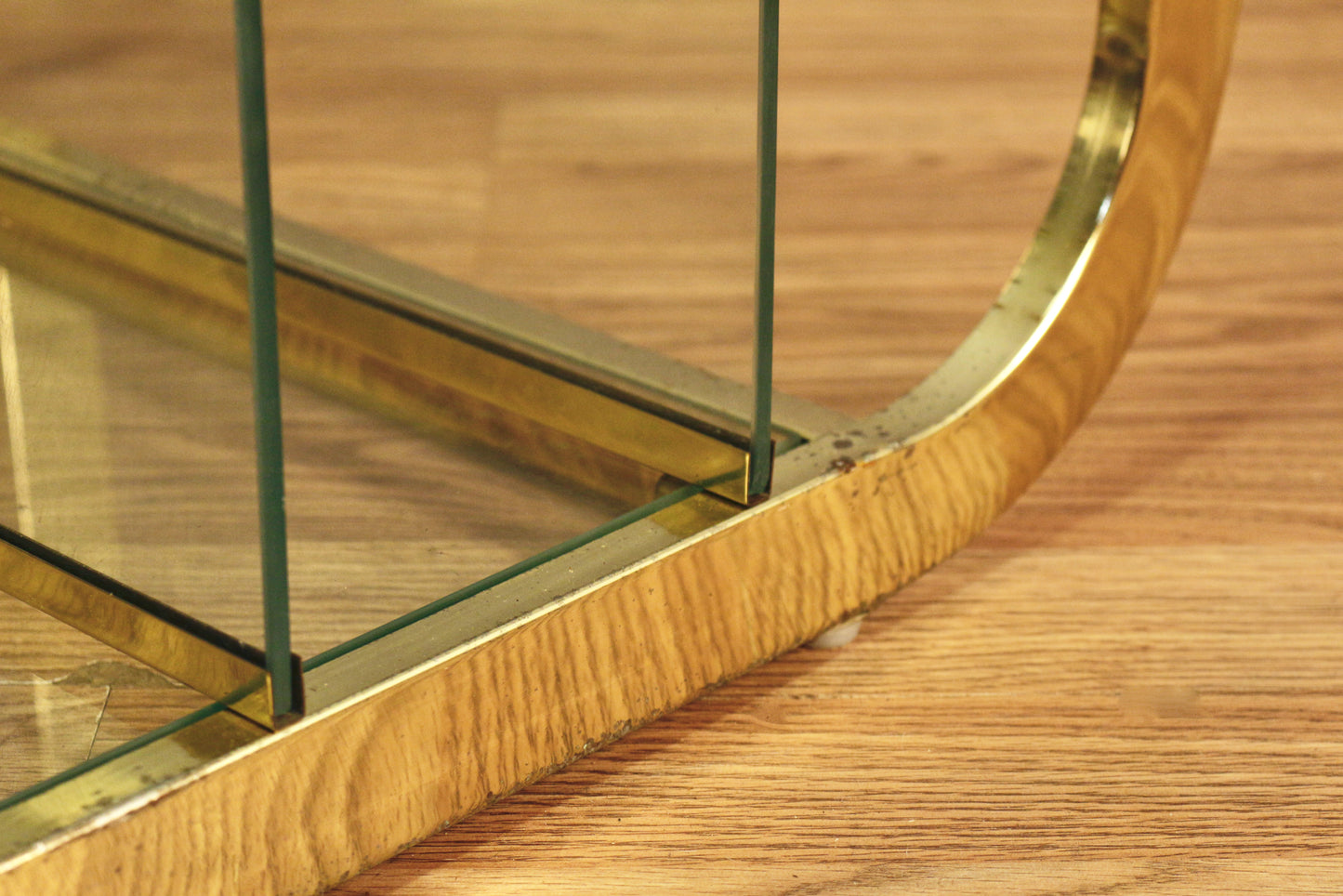 Baughman-Style Brass & Glass Convertible Etagere - ONLINE ONLY