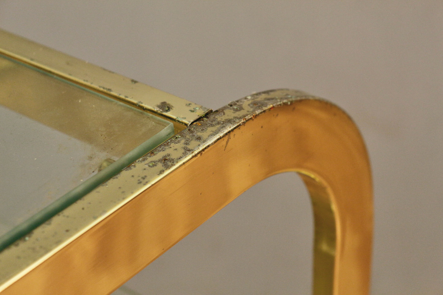 Baughman-Style Brass & Glass Convertible Etagere - ONLINE ONLY