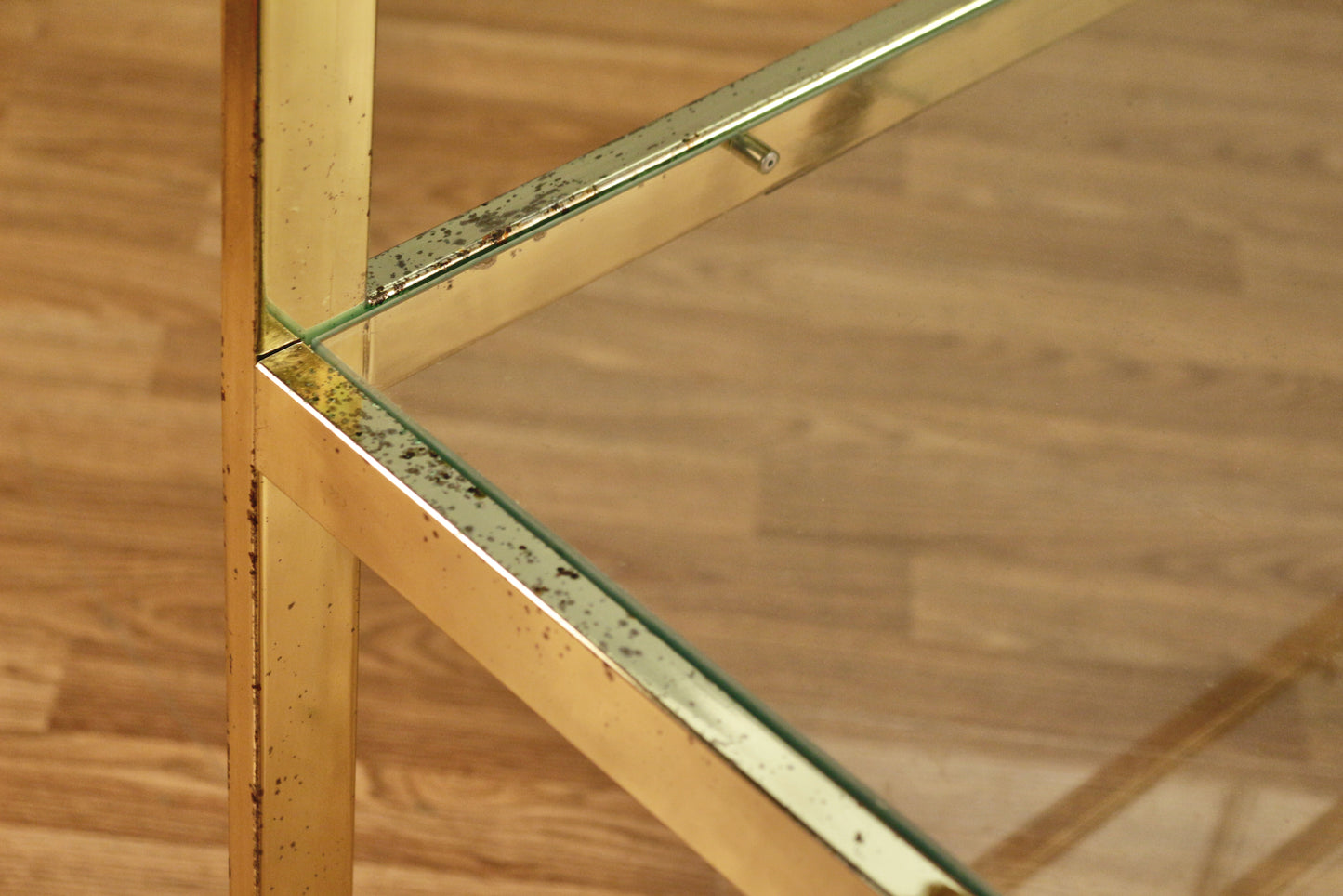 Baughman-Style Brass & Glass Convertible Etagere - ONLINE ONLY