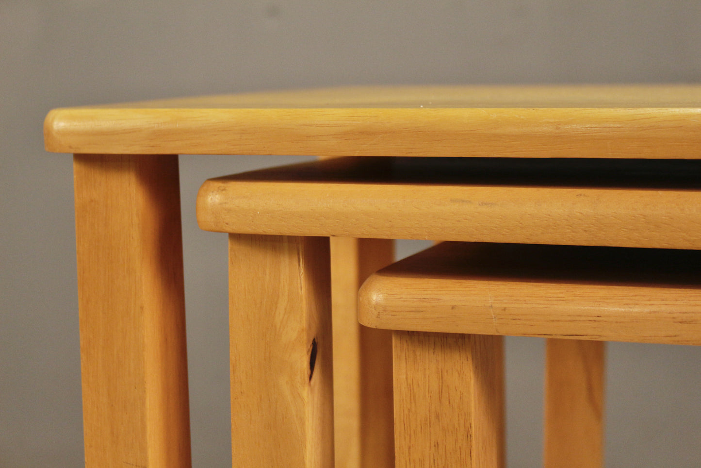 Trio of Blonde Nesting Tables
