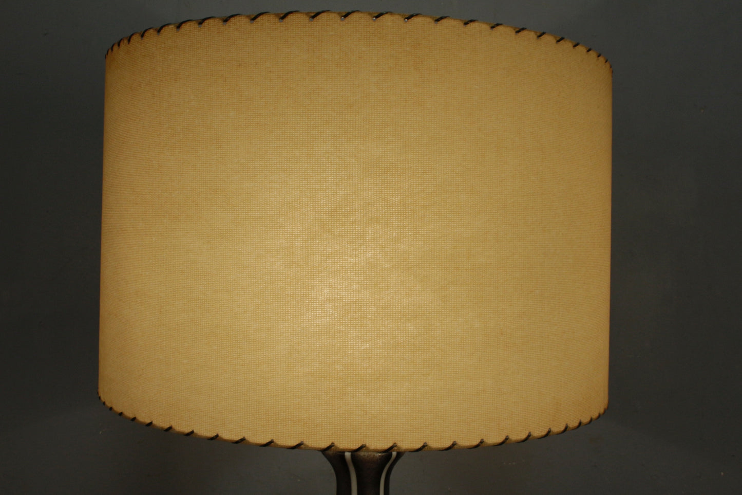 Large Mid Century Striped Glass Table Lamp