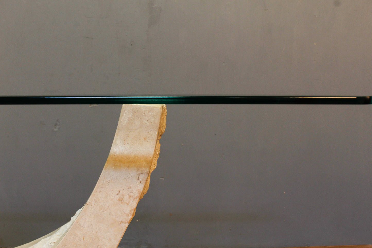 1980s Tessellated Stone & Glass Console Table - ONLINE ONLY