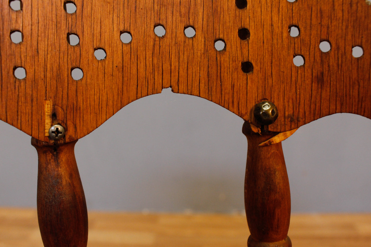 Distressed Antique Eyelet Side Chair
