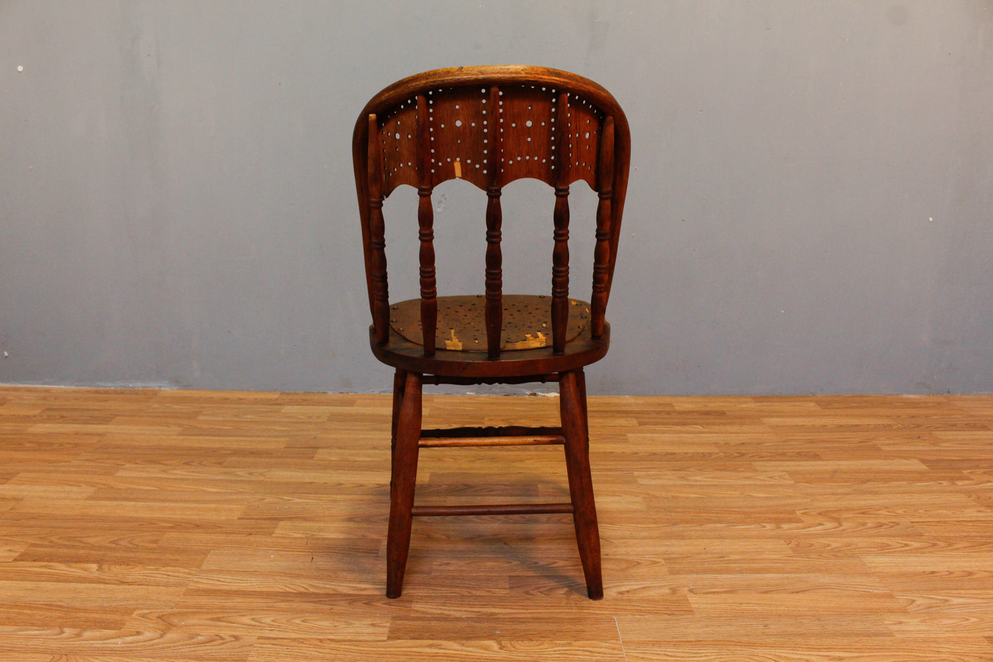 Distressed Antique Eyelet Side Chair