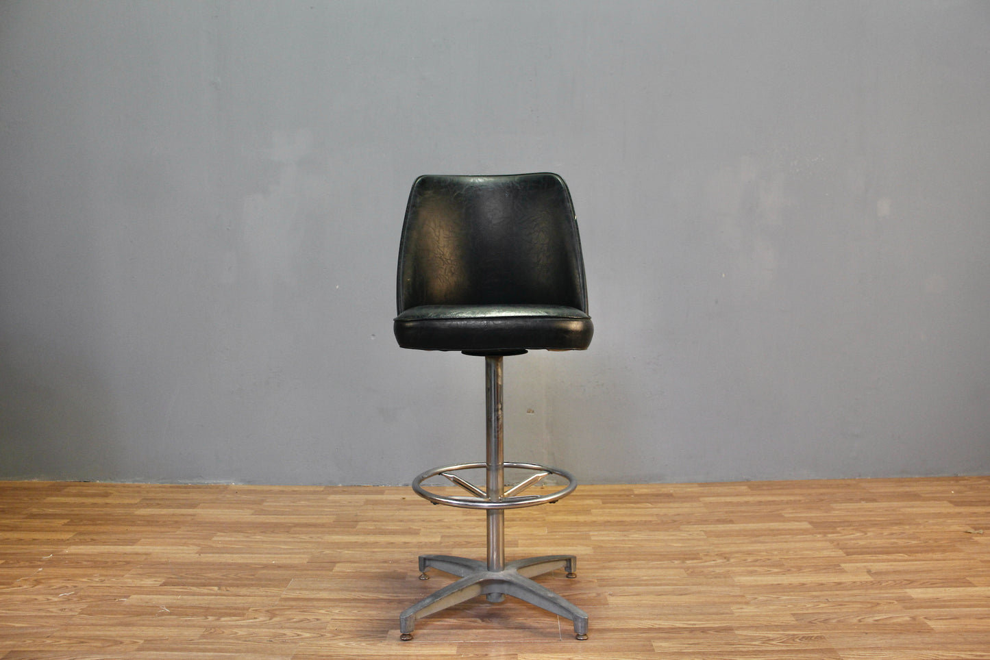 Mod Black & Steel Swivel Bar Stool