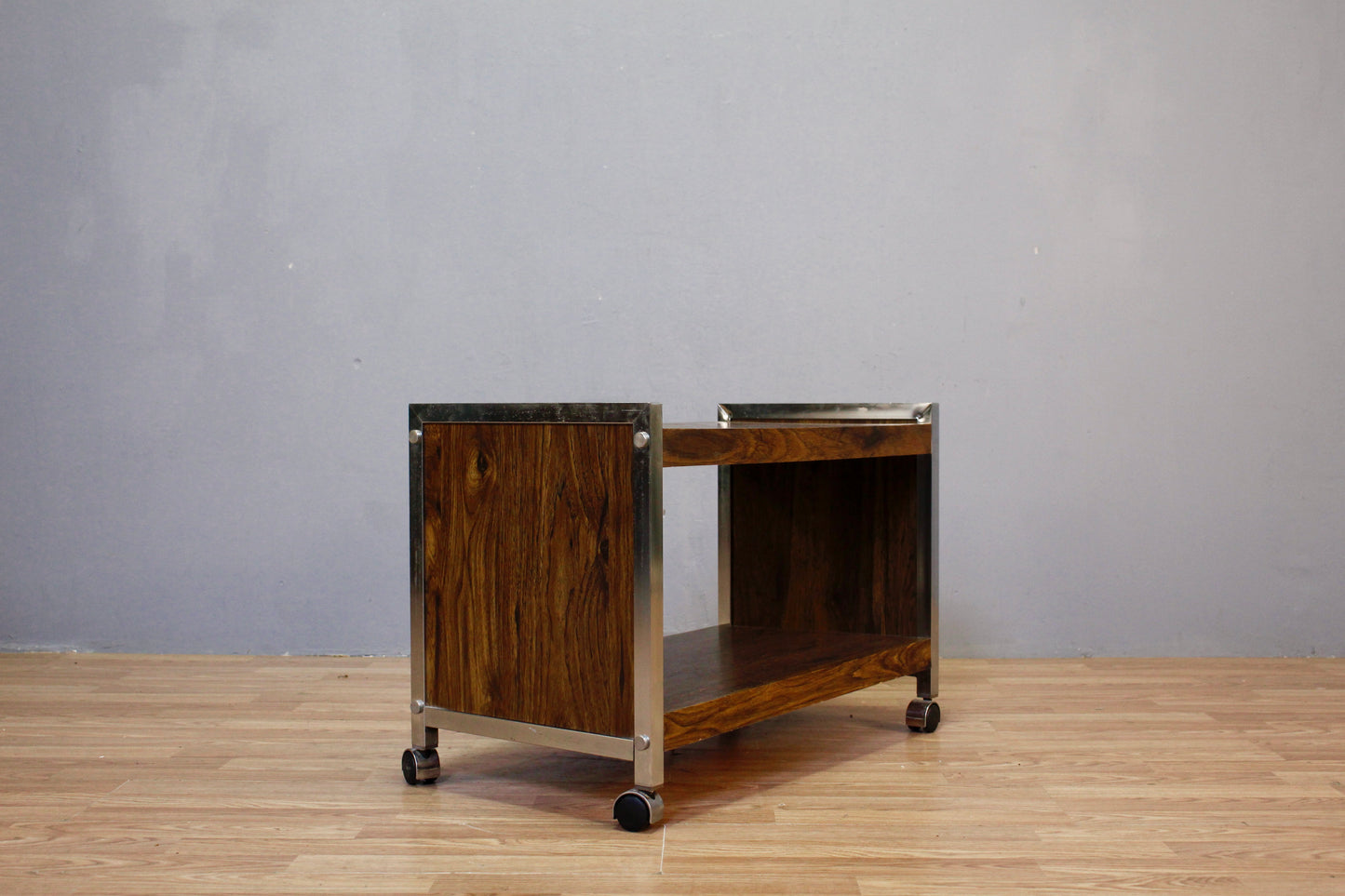Laminate & Chrome 2-Tier Cart