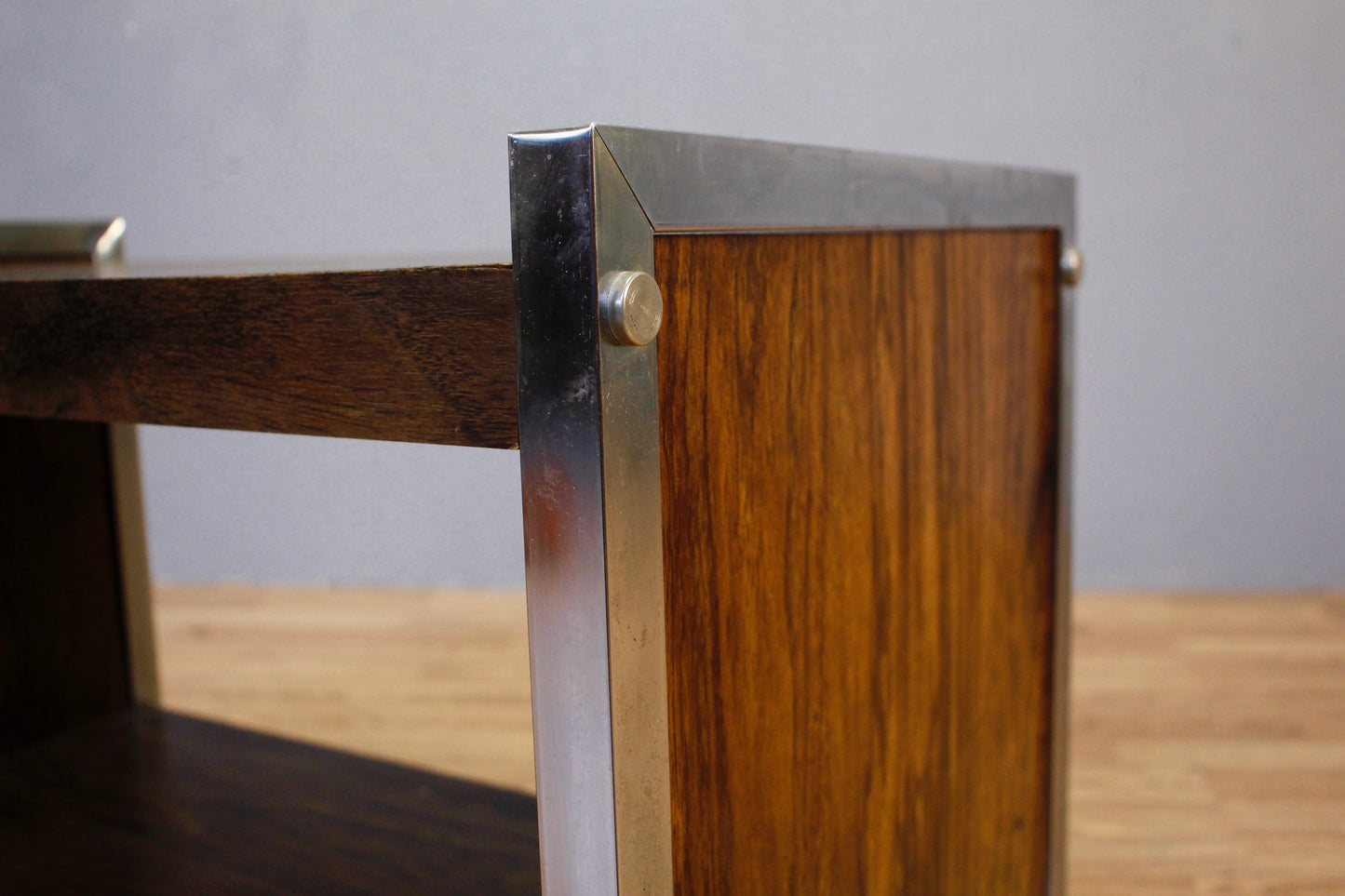 Laminate & Chrome 2-Tier Cart
