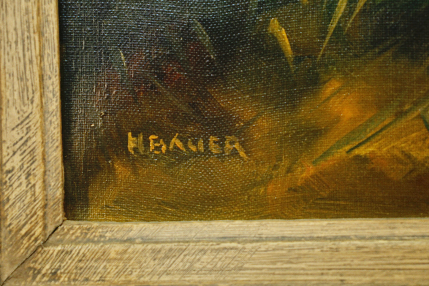 Large "Ducks In Flight" Hans Bauer Painting