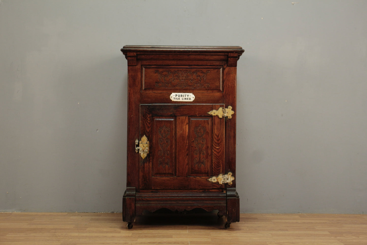 Antique Oak Ice Box - ONLINE ONLY