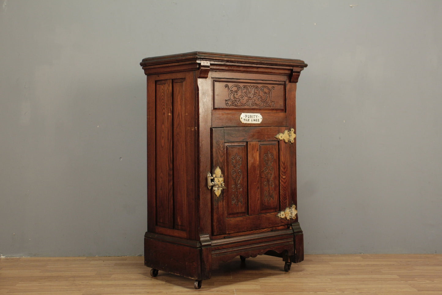 Antique Oak Ice Box - ONLINE ONLY