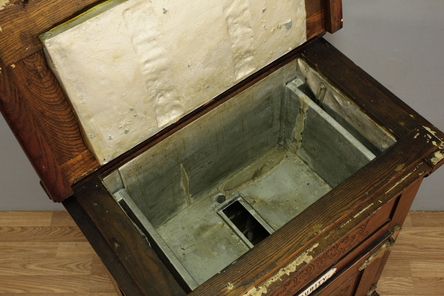 Antique Oak Ice Box - ONLINE ONLY