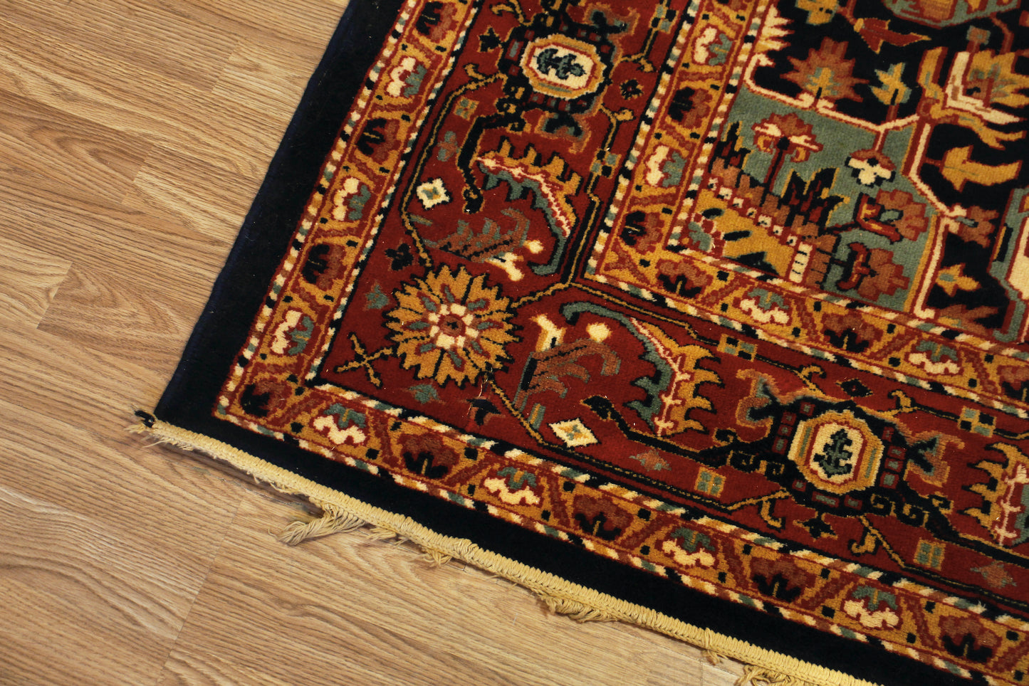 Large Navy & Ruby Area Rug