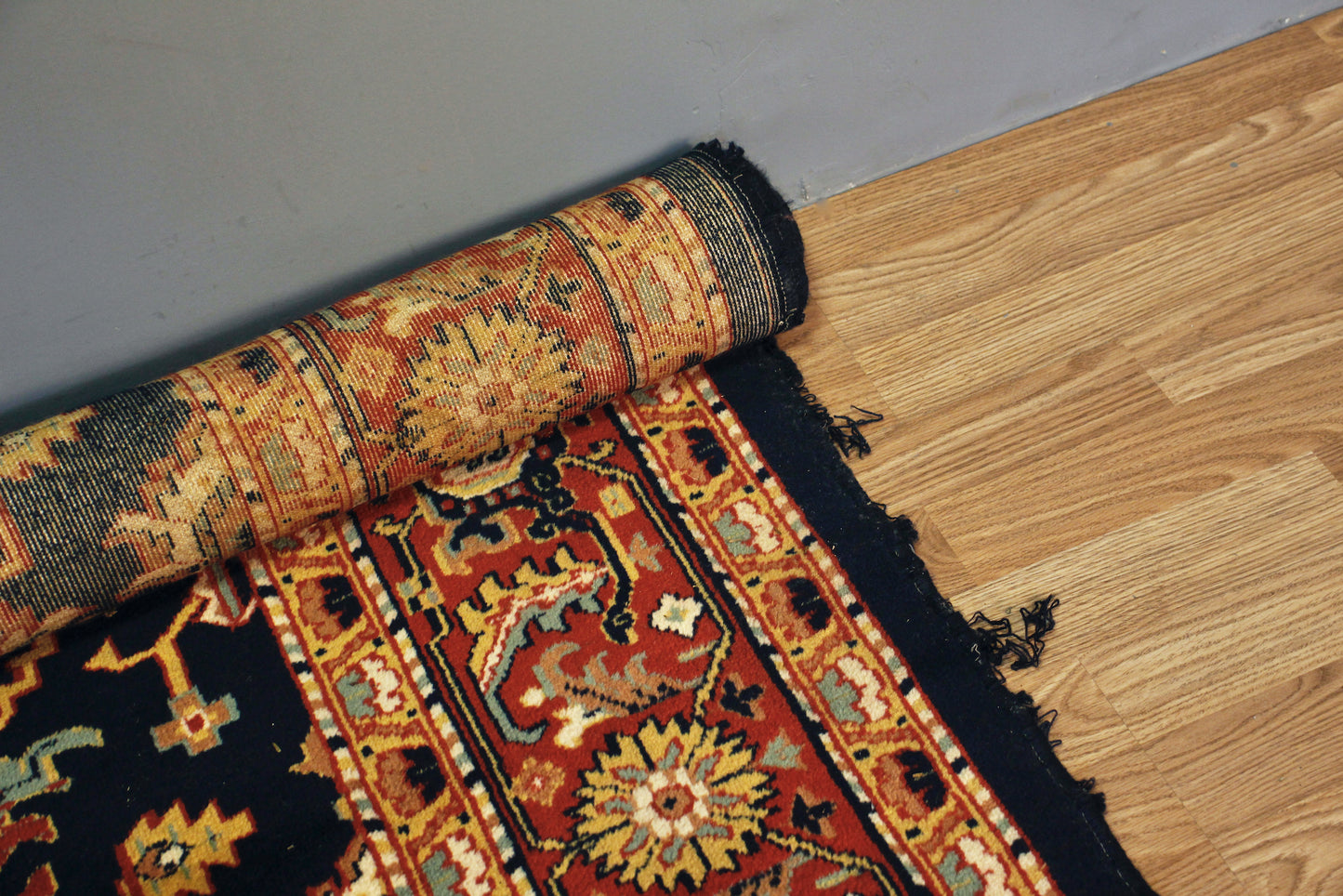 Large Navy & Ruby Area Rug