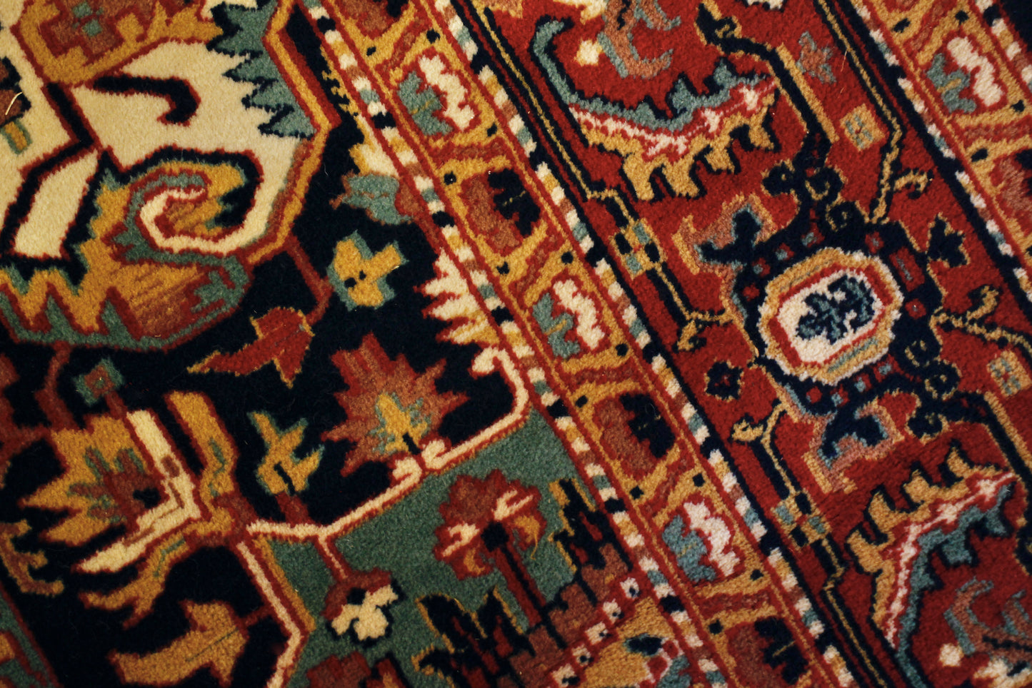 Large Navy & Ruby Area Rug