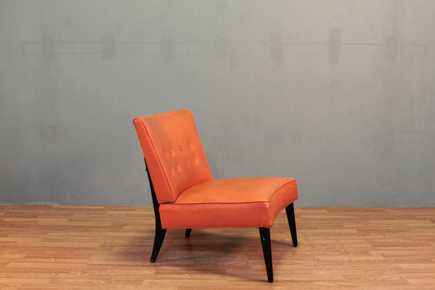 Kroehler Mid Century Orange Slipper Chair