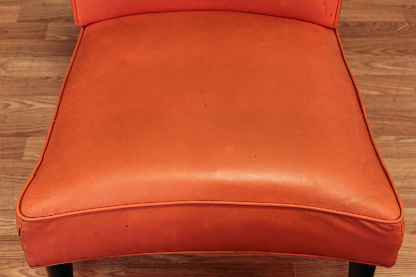 Kroehler Mid Century Orange Slipper Chair