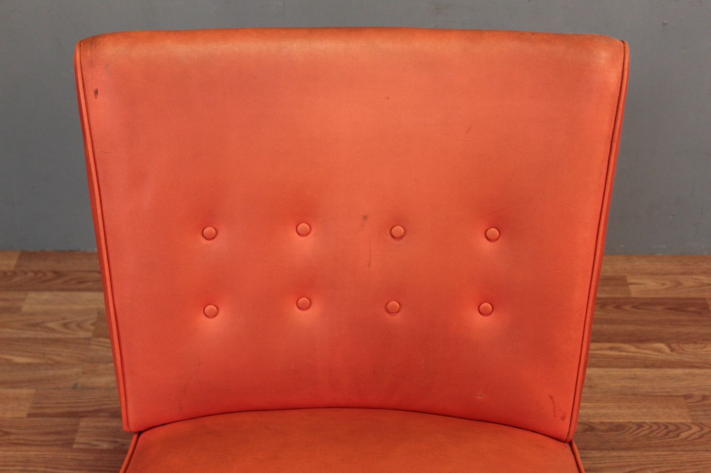 Kroehler Mid Century Orange Slipper Chair