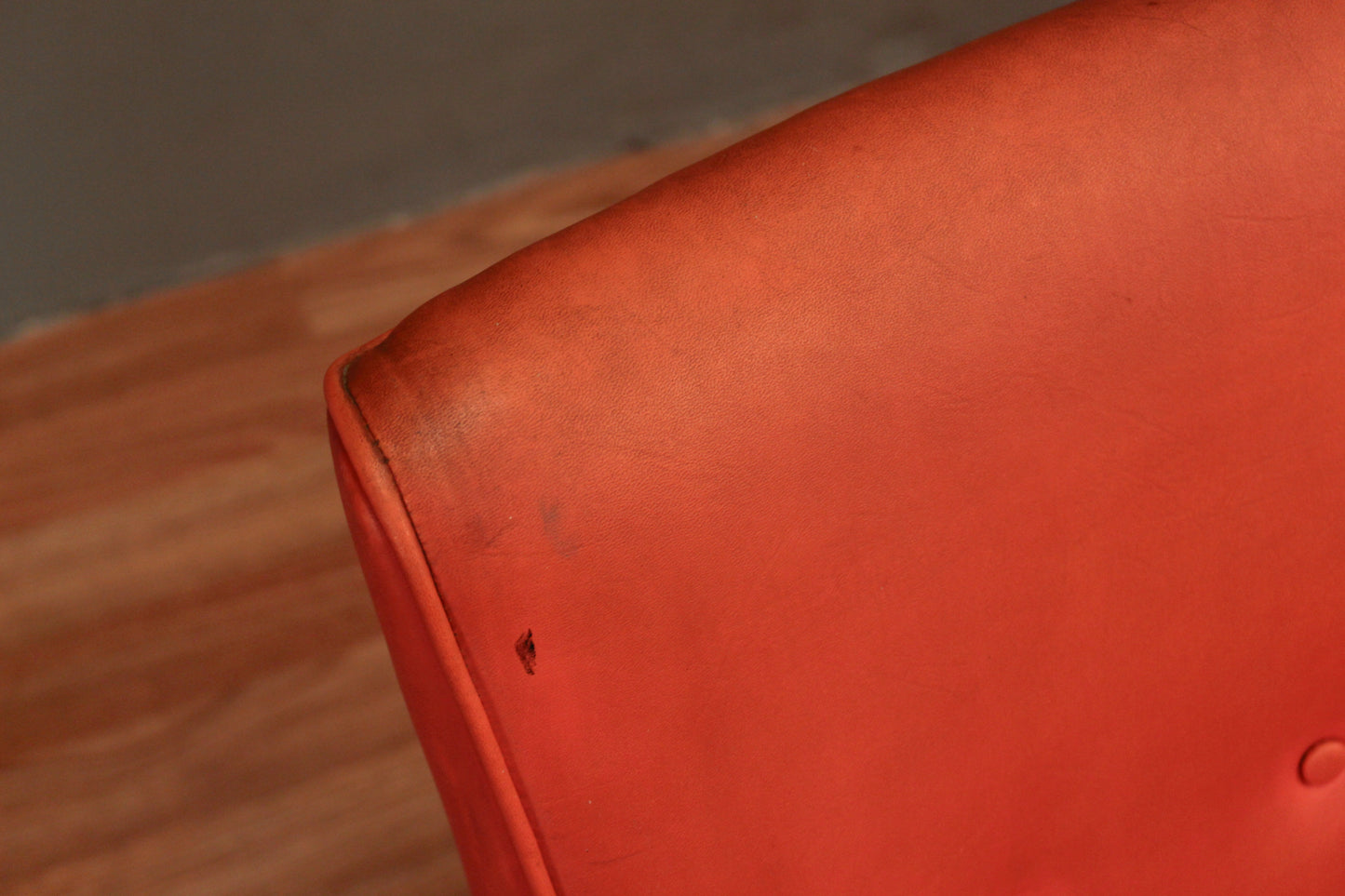 Kroehler Mid Century Orange Slipper Chair
