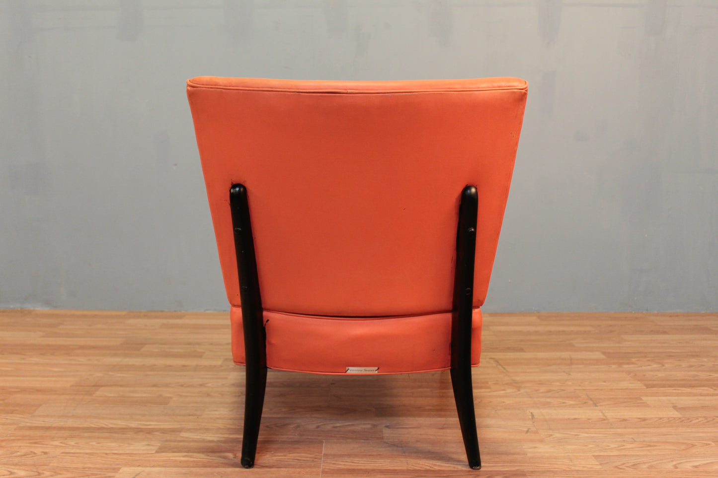 Kroehler Mid Century Orange Slipper Chair