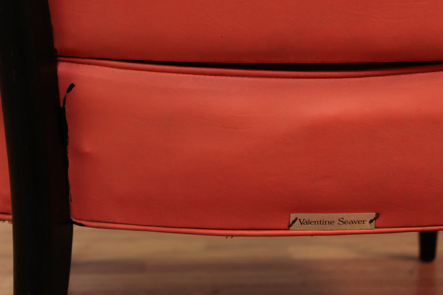 Kroehler Mid Century Orange Slipper Chair