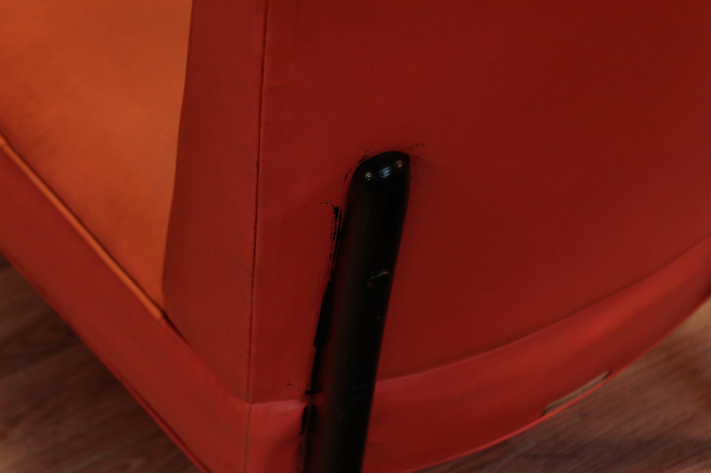 Kroehler Mid Century Orange Slipper Chair