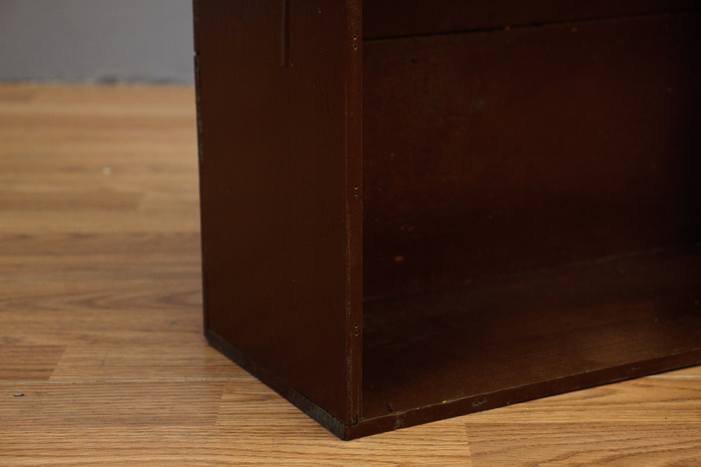 Brown Painted 3-Tier Bookshelf