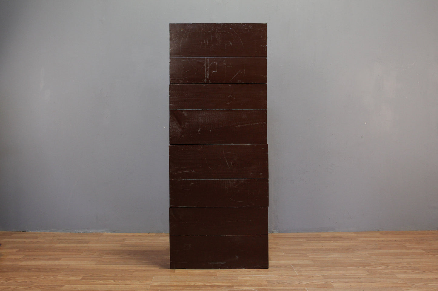 Brown Painted 3-Tier Bookshelf