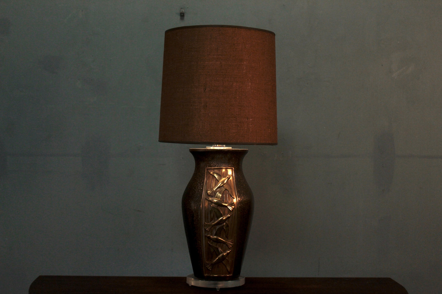 Golden Birds Metal Table Lamp