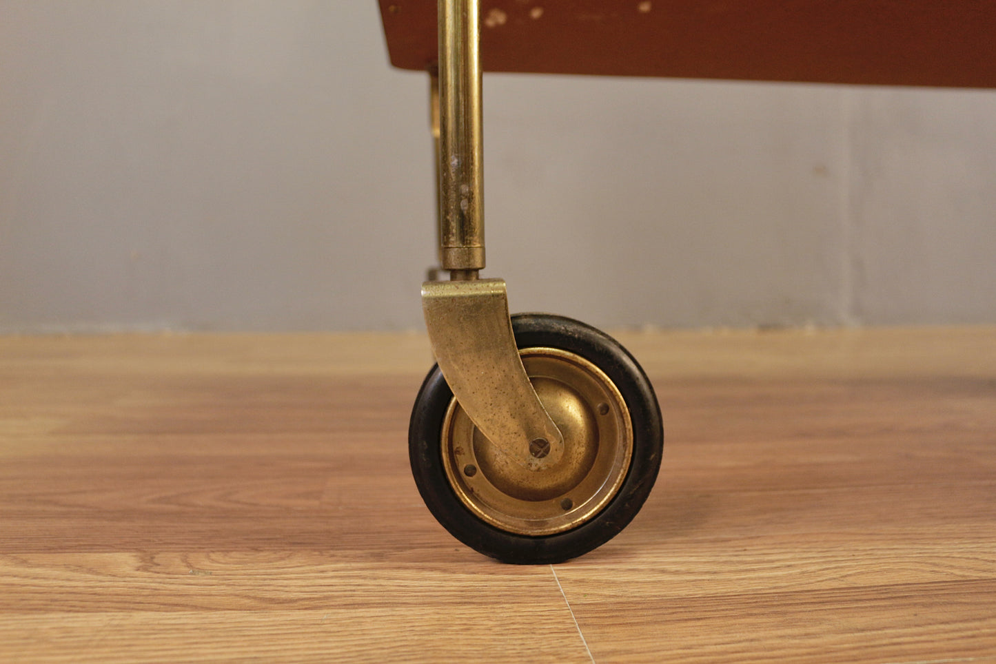 Black & Brass Drop-Leaf Bar Cart