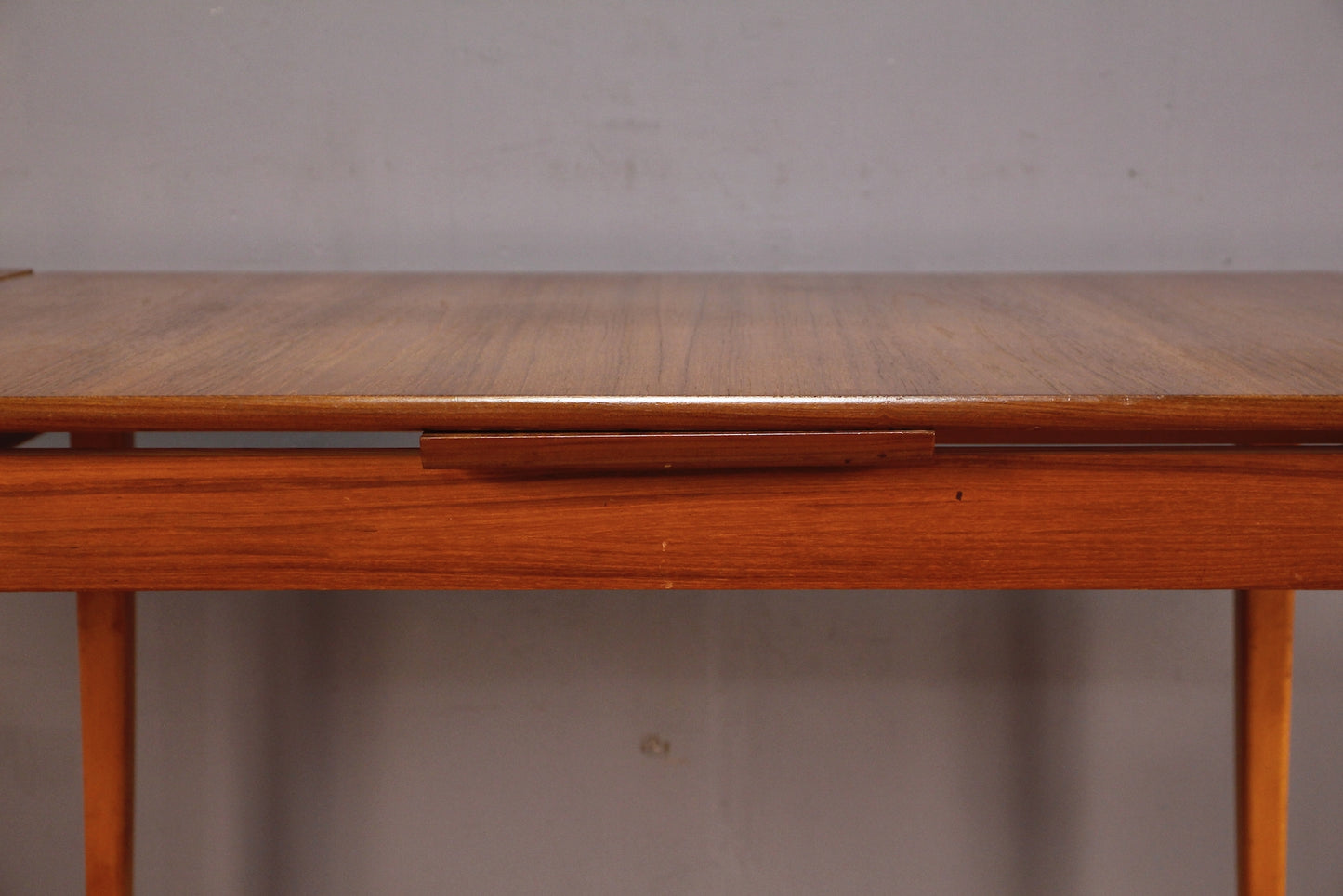 Danish Teak Dining Table with Built-In Leaves