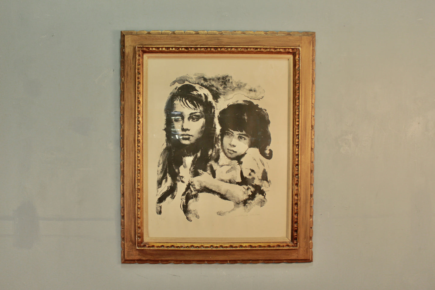 Sandu Liberman "Brother & Sister" Lithograph