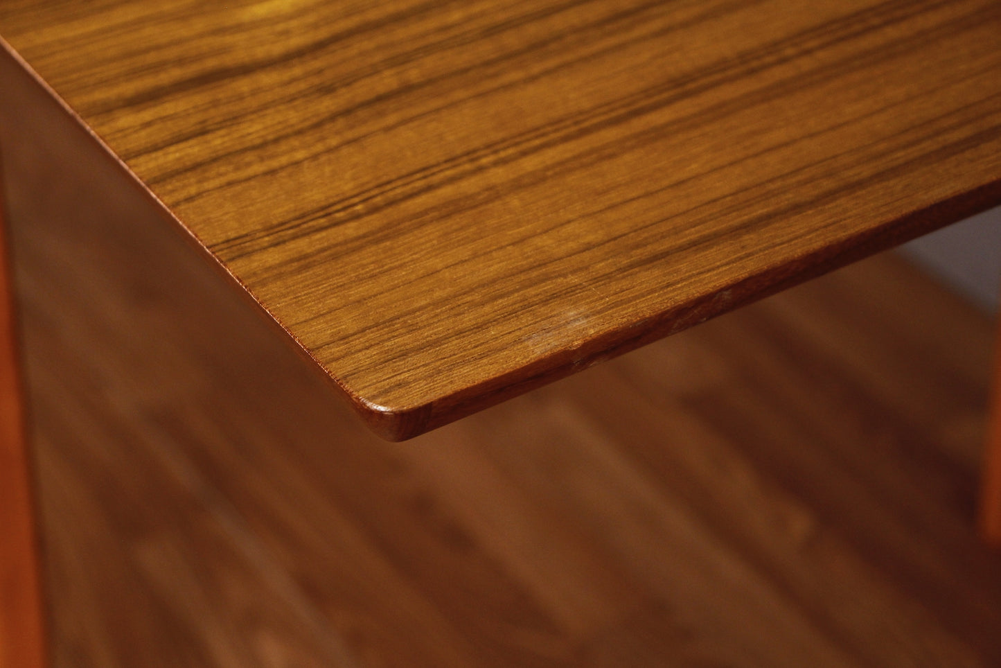 Danish Teak Dining Table with Built-In Leaves