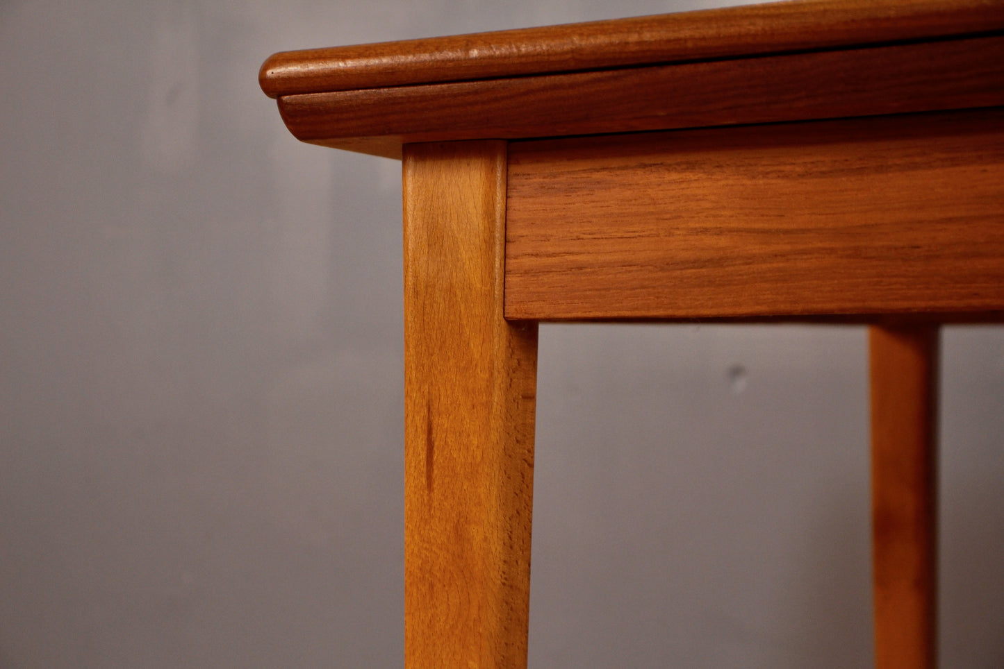 Danish Teak Dining Table with Built-In Leaves