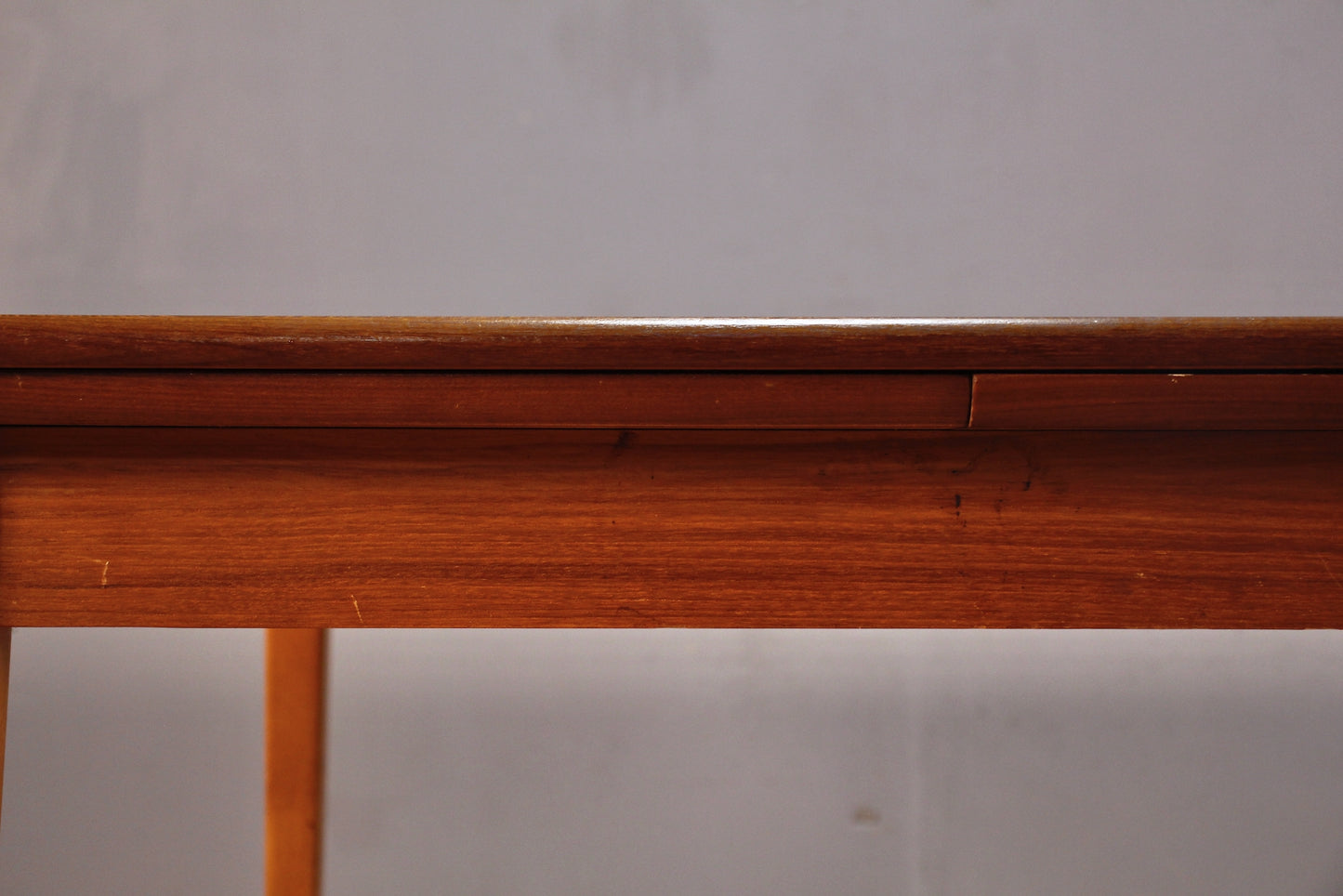 Danish Teak Dining Table with Built-In Leaves