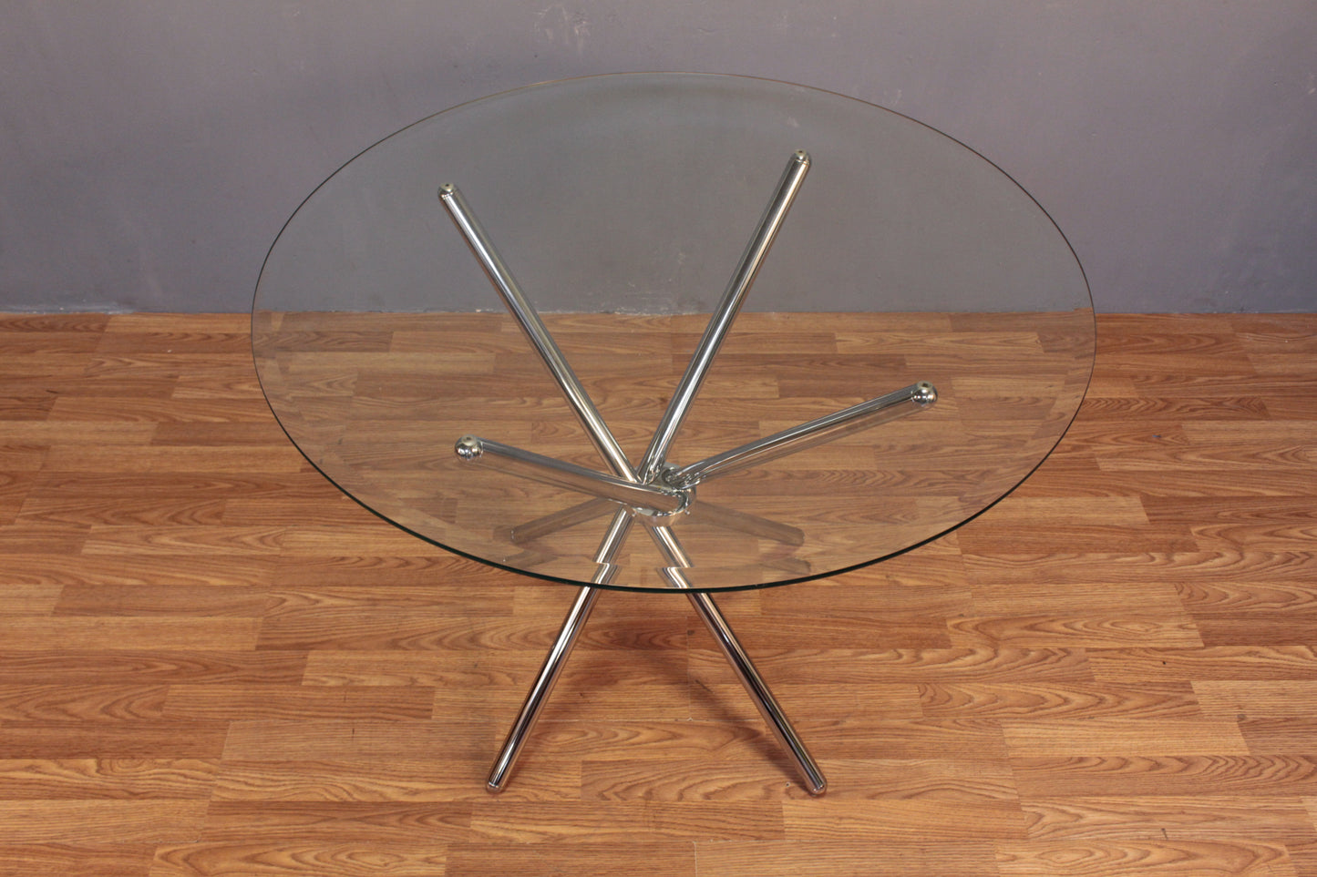 Gathered Chrome & Glass Occasional Table - ONLINE ONLY