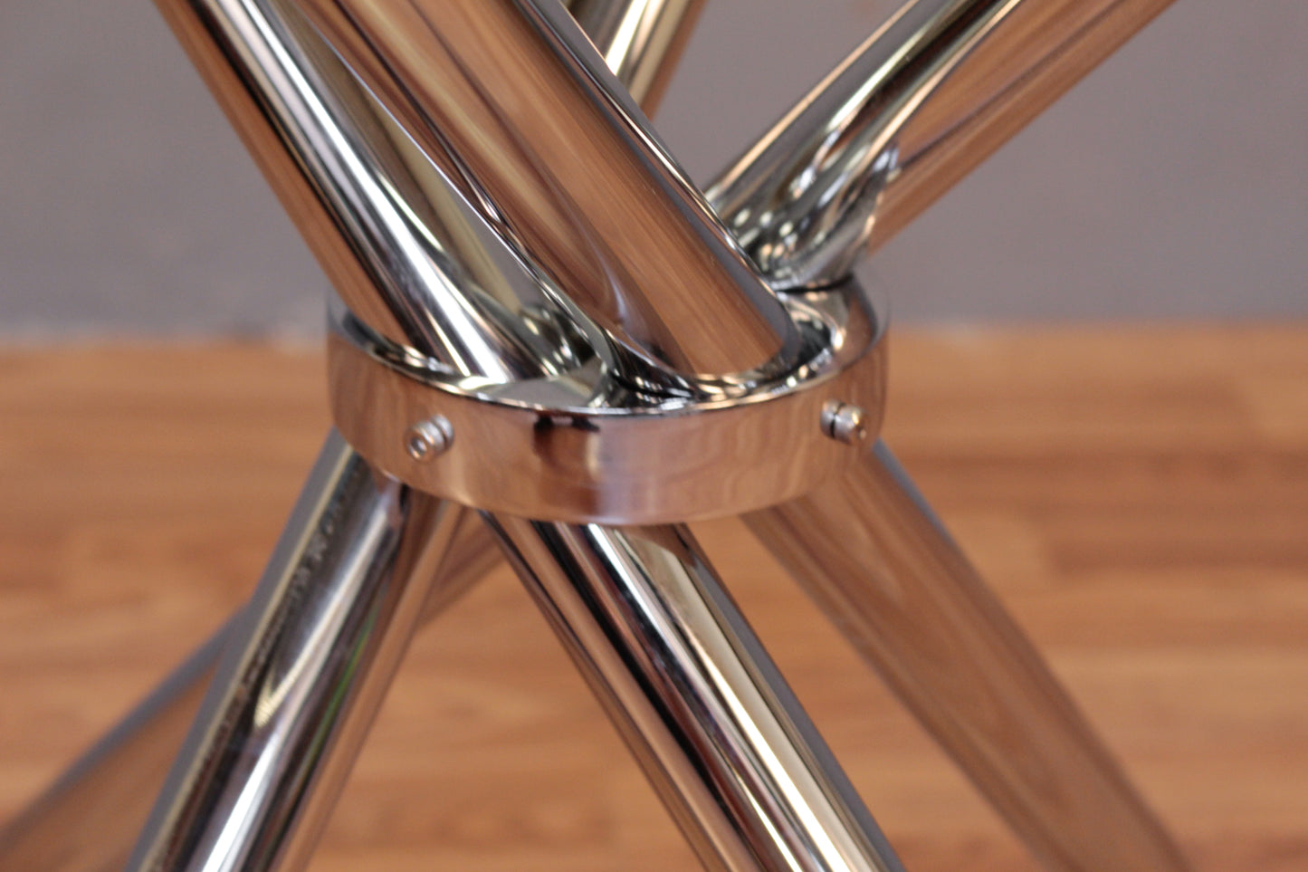 Gathered Chrome & Glass Occasional Table - ONLINE ONLY