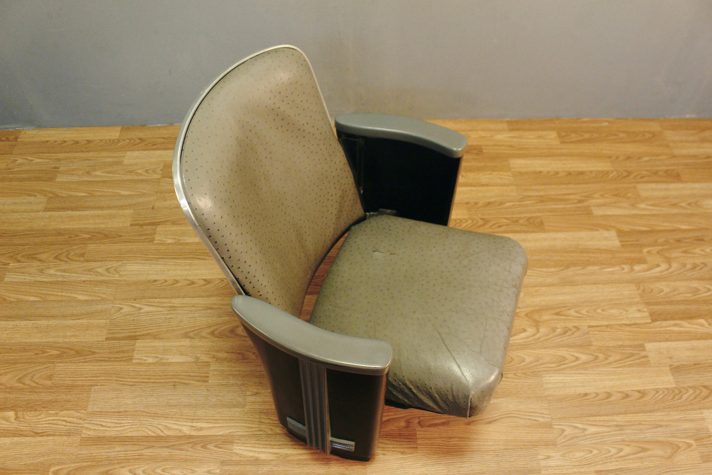 Art Deco Cast Iron Theater Chair