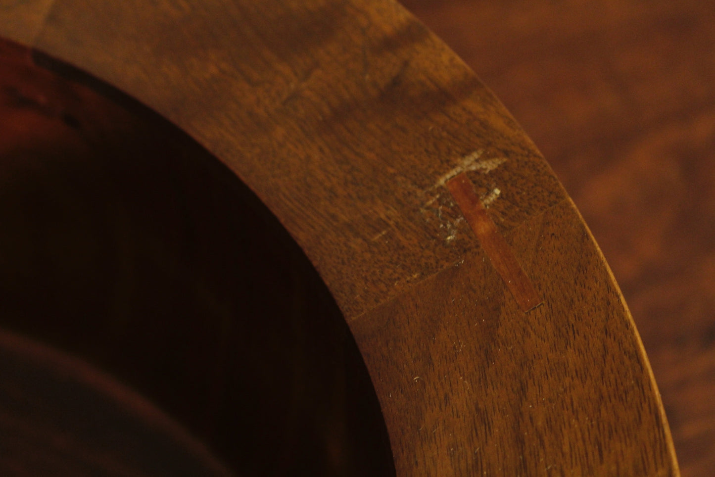 Mid Century Sculptural Walnut Bowl