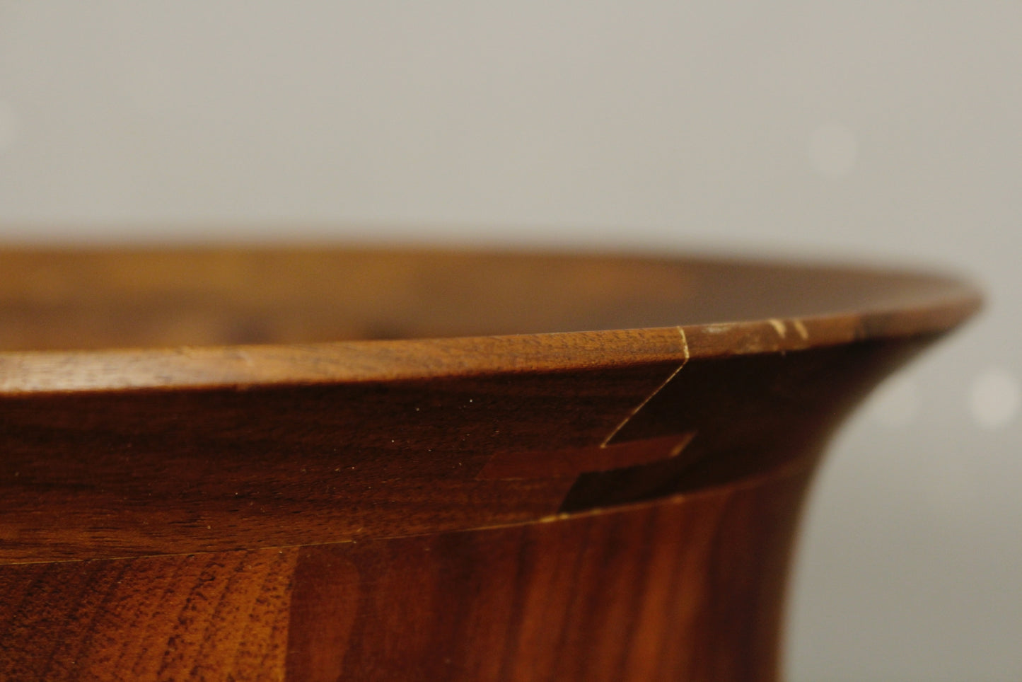 Mid Century Sculptural Walnut Bowl