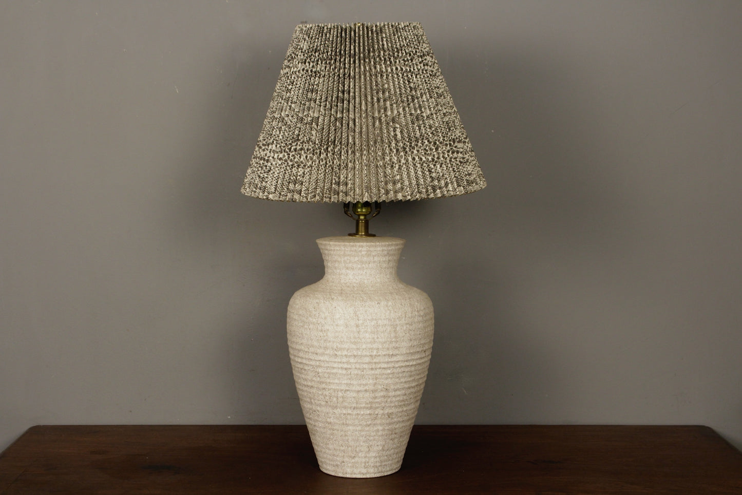 Beige Ceramic & Faux-Snake Table Lamp