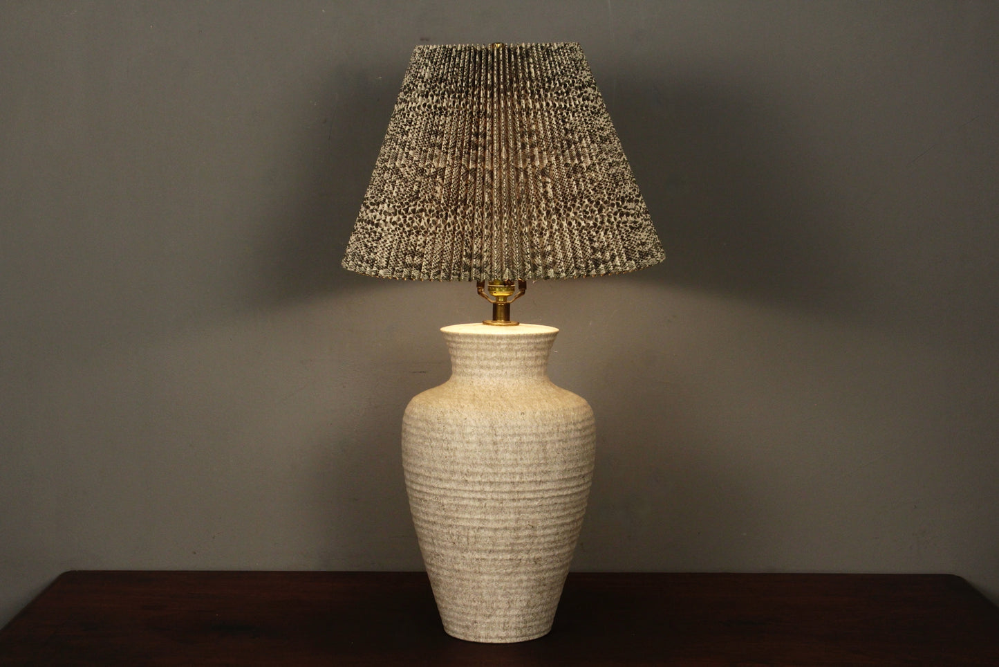 Beige Ceramic & Faux-Snake Table Lamp