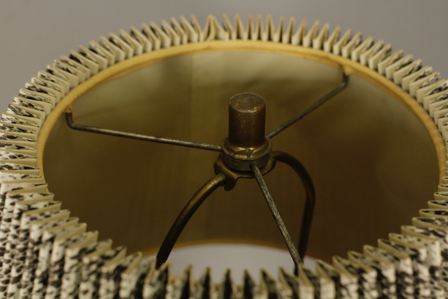 Beige Ceramic & Faux-Snake Table Lamp