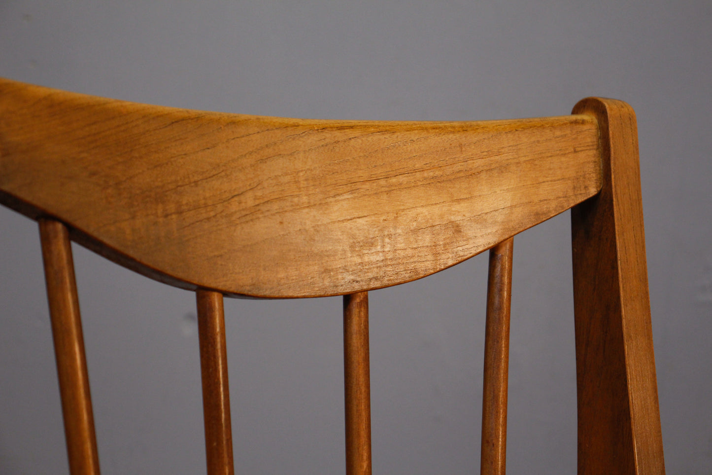 Hooker Walnut & Black Vinyl Side Chair