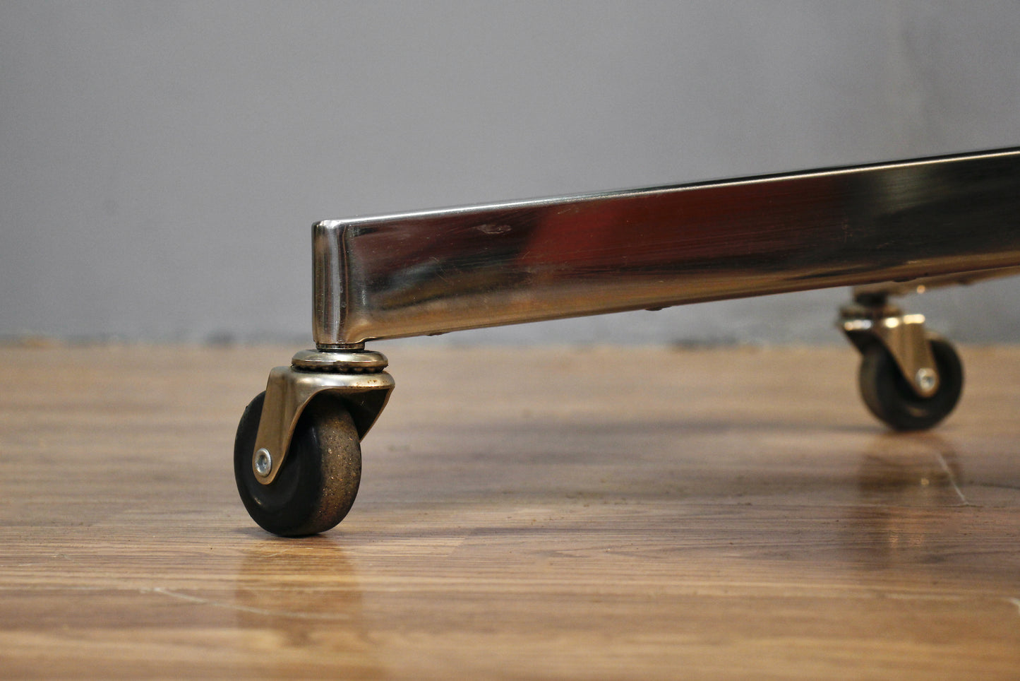 Industrial Black Vinyl & Chrome Desk Chair - ONLINE ONLY
